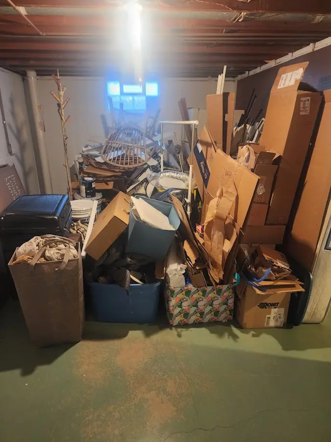 Roll-off dumpster container at job site for Roll Off Dumpster Rental in Lumberton